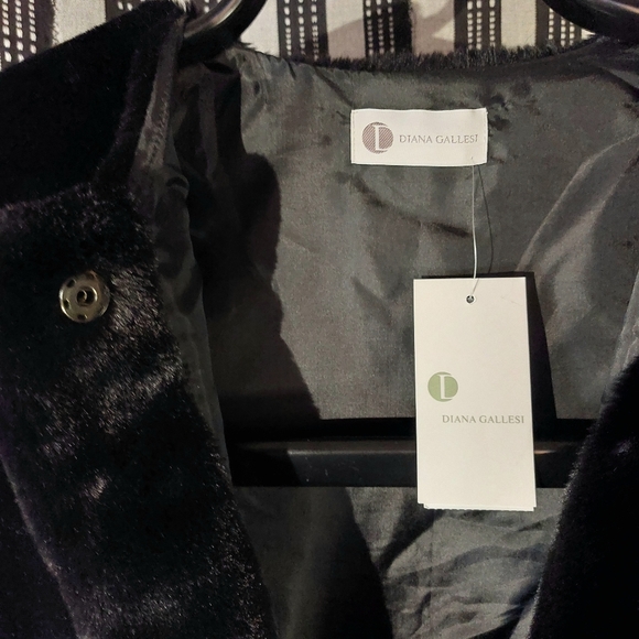 Diana Gallesi faux fur vest with pockets, IT48/XL (US12-14), NWT - Picture 5 of 10